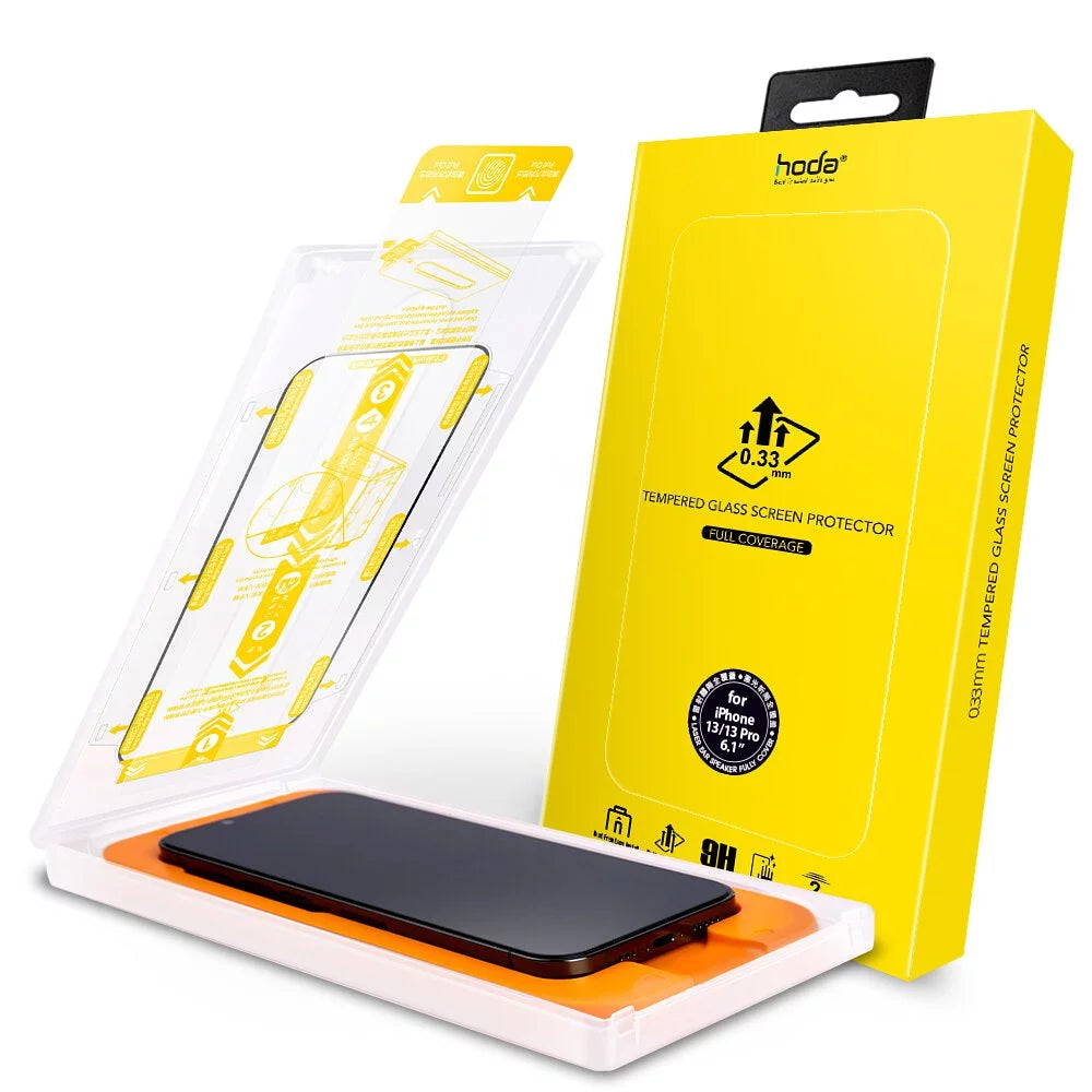 亮面玻璃保護貼 iPhone 14 Plus / 13 Pro Max 附無塵艙貼膜神器 | HODA®