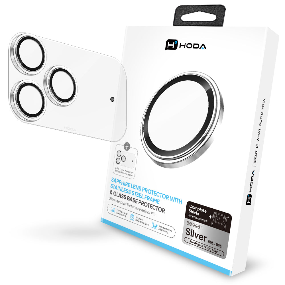 藍寶石鏡頭貼+玻璃底座貼 iPhone 17 Pro / 17 Pro Max | HODA®
