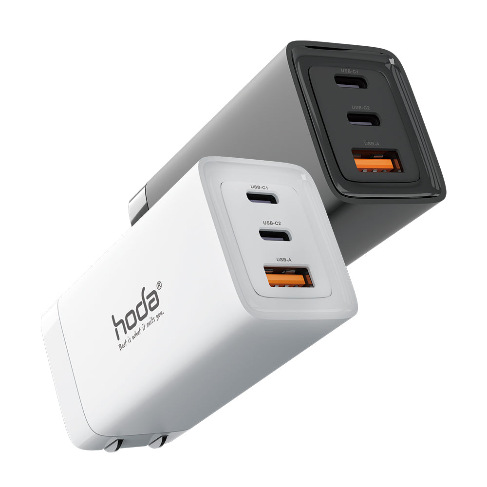 65W GaN氮化鎵智慧三孔電源供應器 / 極速智能充電器 | HODA®