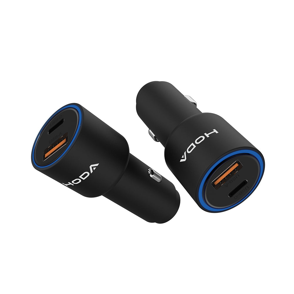 63W 雙孔 車載充電器(USB-C+USB-A) | HODA®