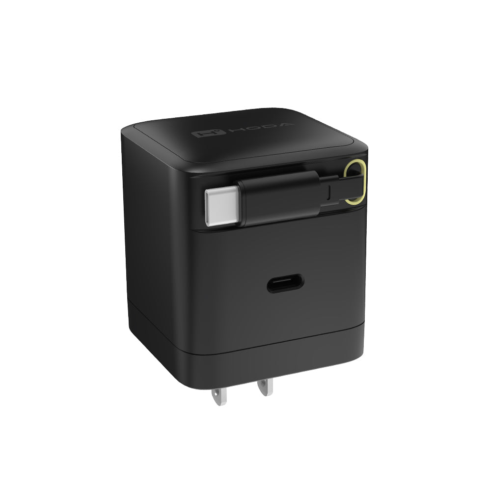 65W GaN氮化鎵自帶伸縮線電源供應器 / 極速智能充電器 | HODA®