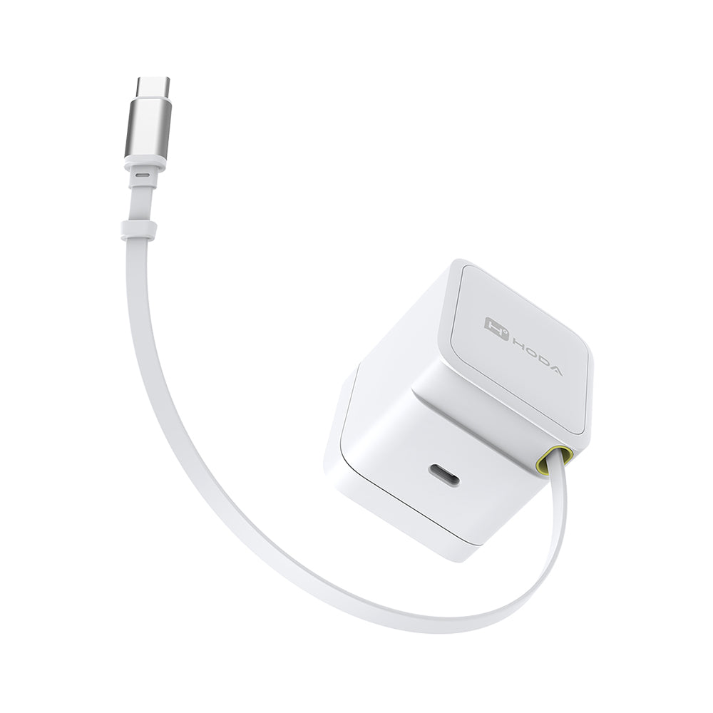65W GaN氮化鎵自帶伸縮線電源供應器 / 極速智能充電器 | HODA®