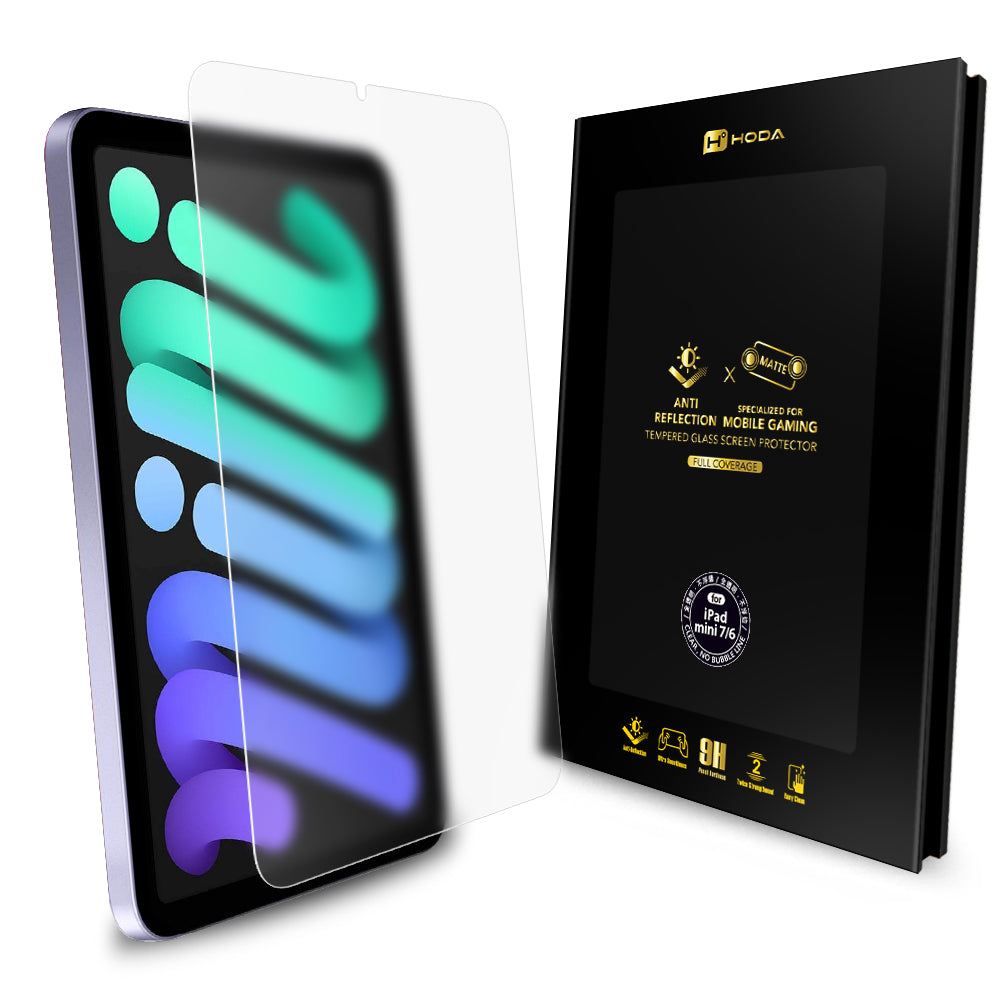 AR抗反射霧面玻璃保護貼 iPad mini (A17 Pro) / mini 7 / 6 | HODA®