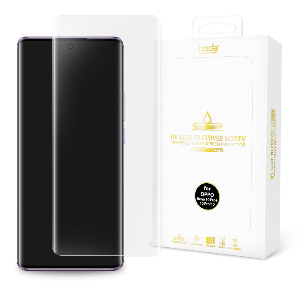 3D 亮面玻璃保護貼 OPPO Reno12 / 10 系列 (UV膠全貼合) | HODA®