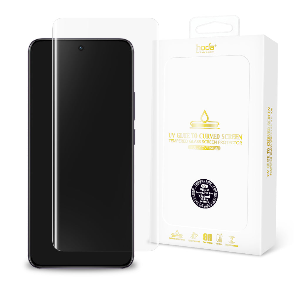 3D 亮面玻璃保護貼OPPO Reno12 Pro (UV膠全貼合) | HODA®