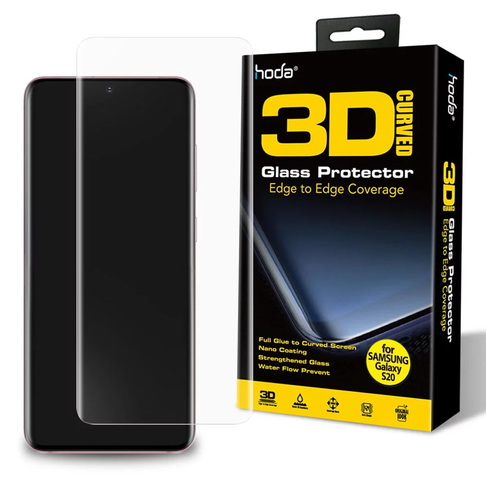 3D 亮面玻璃保護貼 Samsung S20 系列 (UV膠全貼合) | HODA®