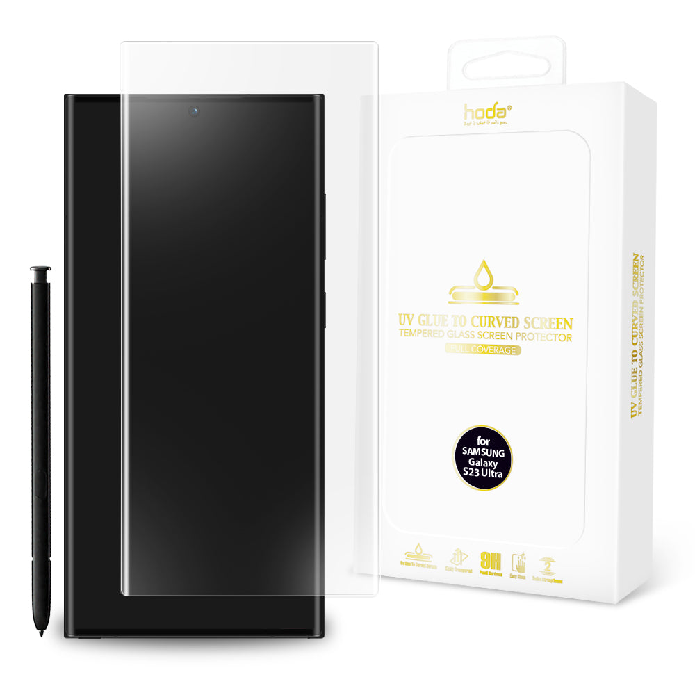 3D 亮面玻璃保護貼 Samsung S23 Ultra (UV膠全貼合) | HODA®