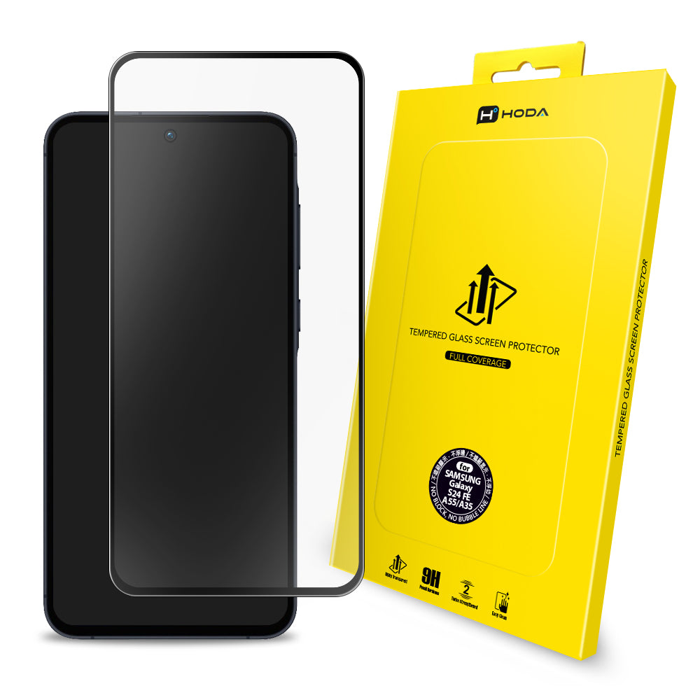 亮面玻璃保護貼 Samsung S24FE / A55 / A35 | HODA®