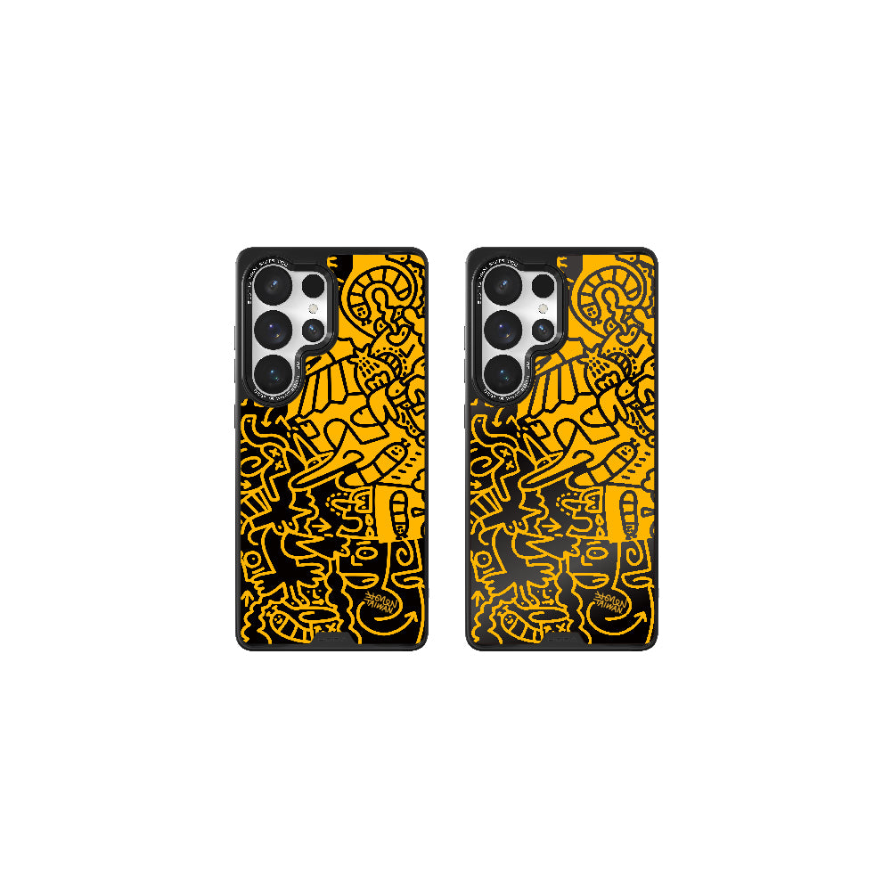 芒果遇上墨汁 - 米豆 MagSafe 手機保護殼 Samsung S24 Ultra / S25 Ultra | HODA®