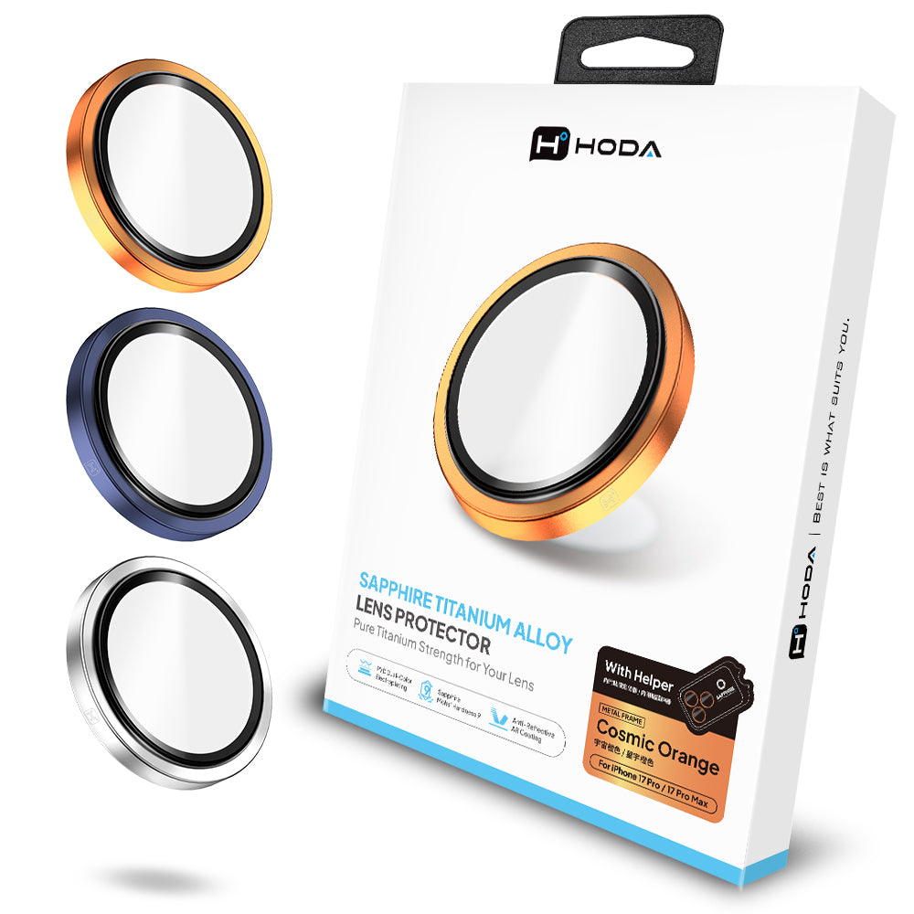 藍寶石鏡頭保護貼 iPhone 17 Pro / 17 Pro Max (3顆/組) | HODA®