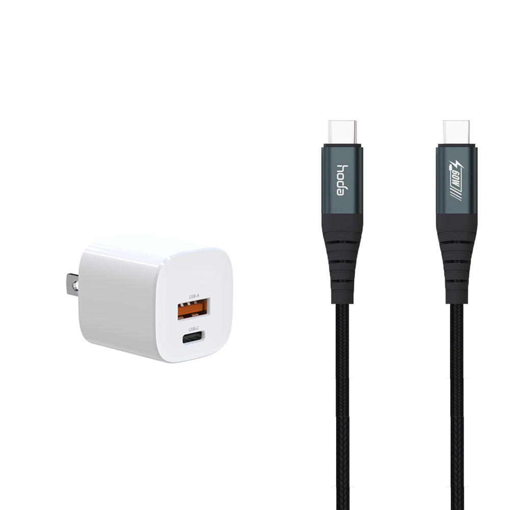 33W GaN 充電器 + USB-C TO C 充電線 組合優惠 | HODA®