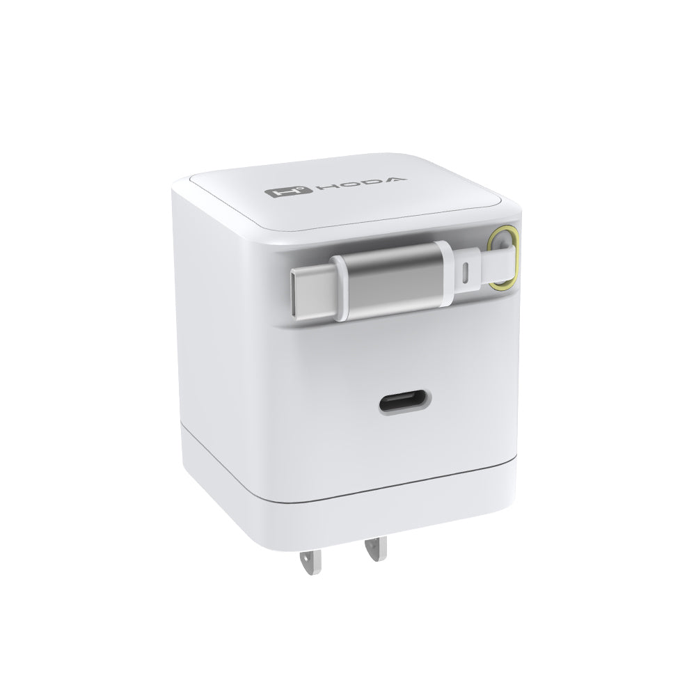 65W GaN氮化鎵自帶伸縮線電源供應器 / 極速智能充電器 | HODA®