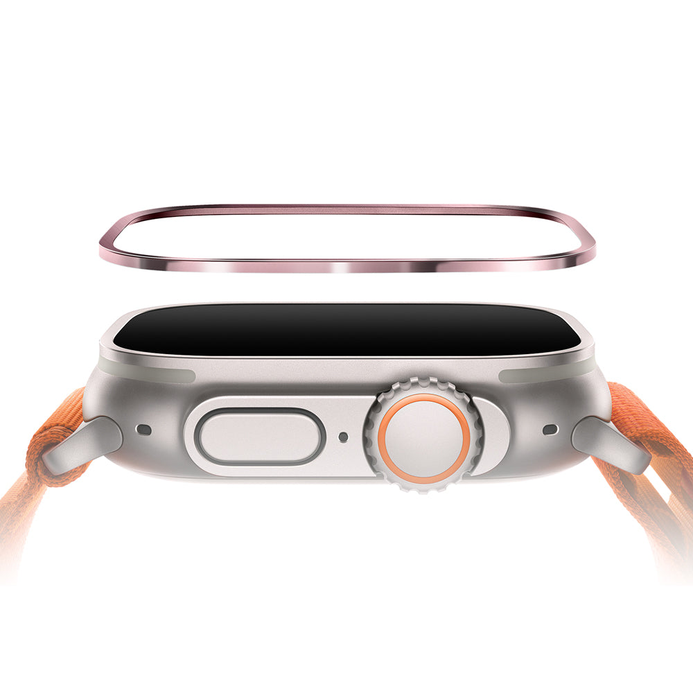 Apple Watch Ultra 3/2/1 49mm 鈦合金保護框-櫻花粉 | HODA®【活動贈品】