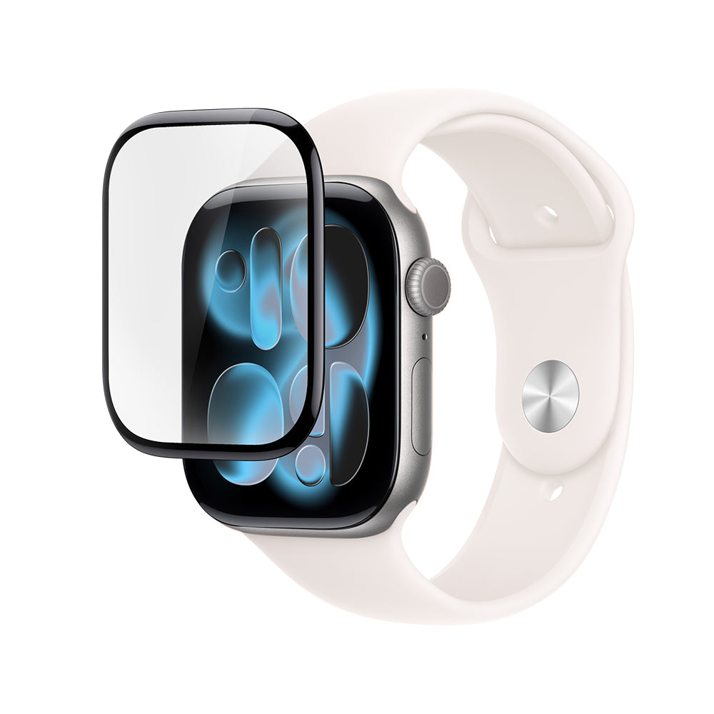 3D熱彎曲面 AR抗反射玻璃保護貼 Apple Watch 系列 附無塵滾輪太空艙貼膜神器 | HODA®