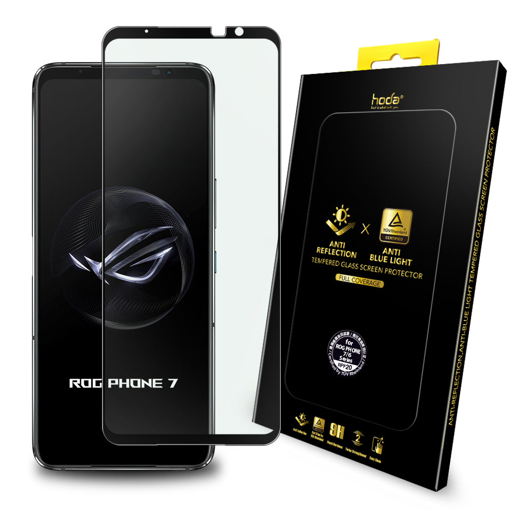 AR抗反射抗藍光玻璃保護貼 ASUS Rog Phone 7 / 6 / 5 系列 (德國萊因TÜV RPF20認證) | HODA®