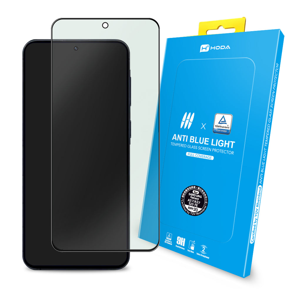 抗藍光玻璃保護貼 Samsung A57 / A37 / S25 FE (德國萊因TÜV RPF20認證) | HODA®