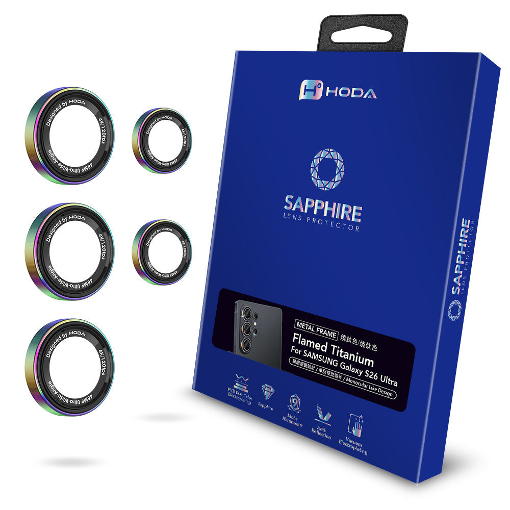 藍寶石單眼視覺設計鏡頭保護貼 Samsung S26 Ultra (5顆/組) | HODA®