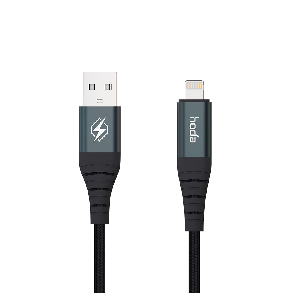 2.4A USB 2.0【USB-A to Lightning】120cm / 200cm 快速充電編織線材 | HODA®